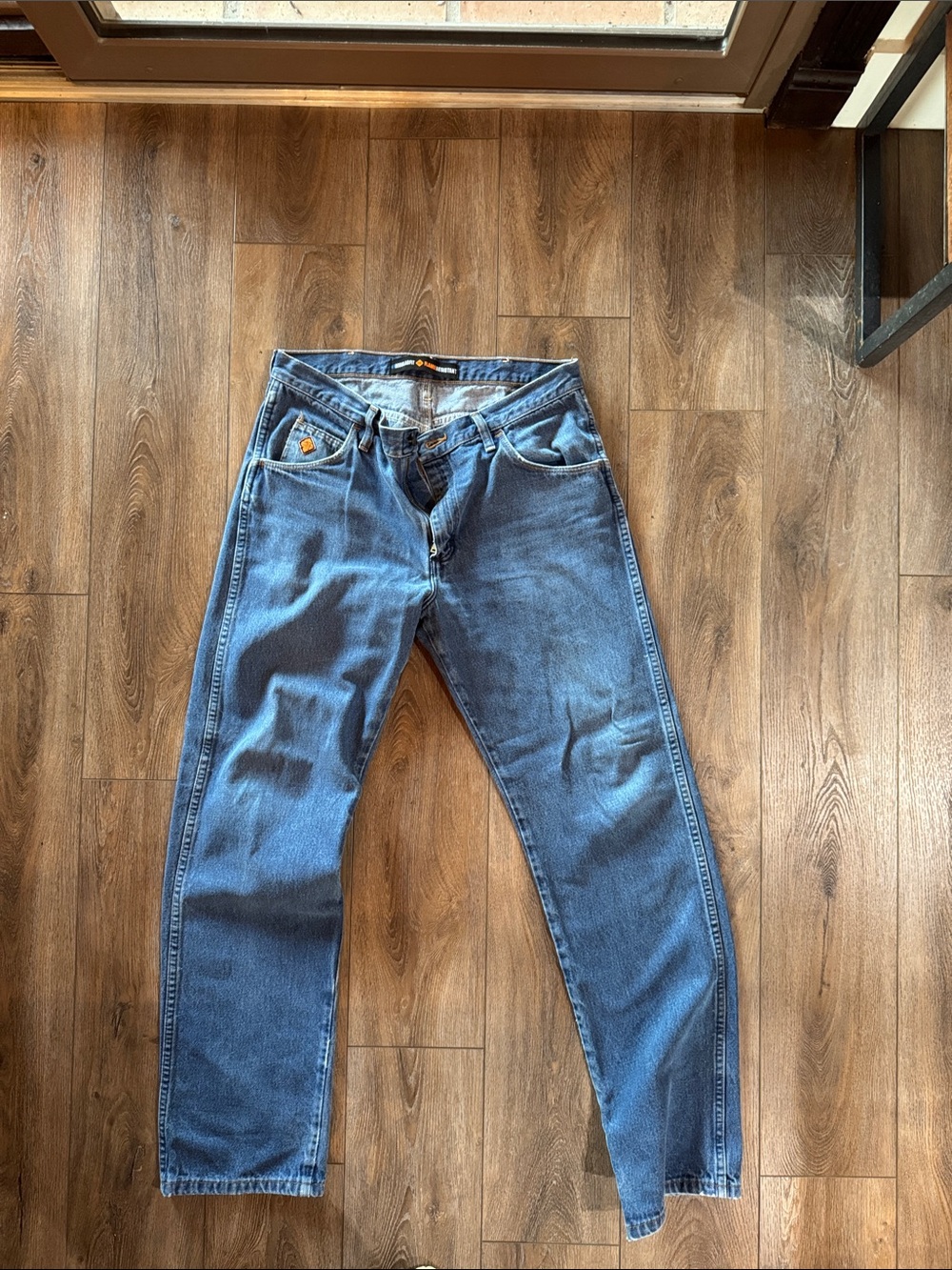 FR wrangler Classic Men's Blue Jeans - Casual Straight Fit